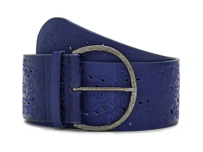 Free People Laurel Hip Belt Belts Navy Baby: Md-lg (28.5-34.5" Waist) In Blue