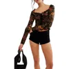 Free People Layer It On Me Ruched Crop Top In Black Combo