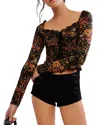 Free People Layer It On Me Ruched Crop Top In Black Combo