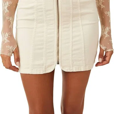 Free People Layla Cord Mini Skirt In Cheesecake In Multi