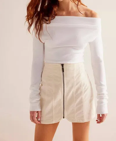 Free People Layla Corduroy Mini Skirt In Cheesecake In Multi