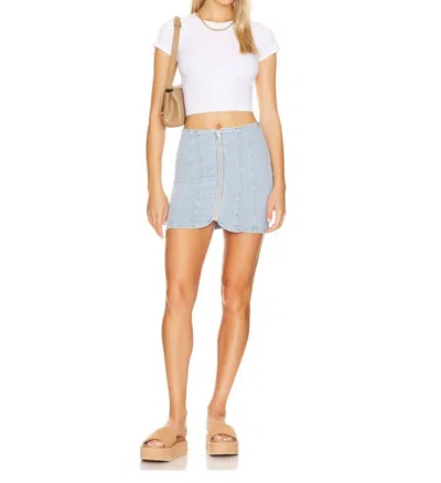 Free People Layla Denim Miniskirt In Starwash In Blue