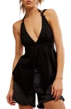 Free People Layla Halter Tunic Tank In Black