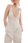 Free People Layla Halter Tunic Tank In Optic White