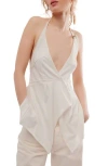 Free People Layla Halter Tunic Tank In Optic White