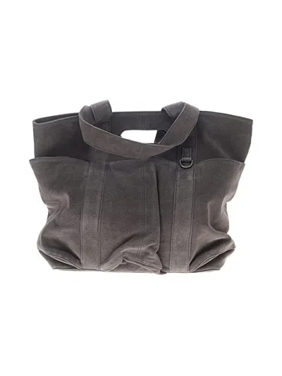 Pre-owned Free People Leather Tote Bag In Gray