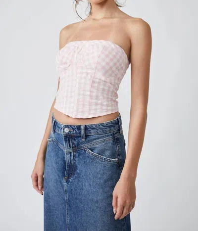 Free People Leilani Gingham Tube Top In Pink Gingham | ModeSens