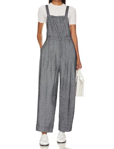 Free People Leonie Menswear One Piece In Navy Combo In Blue