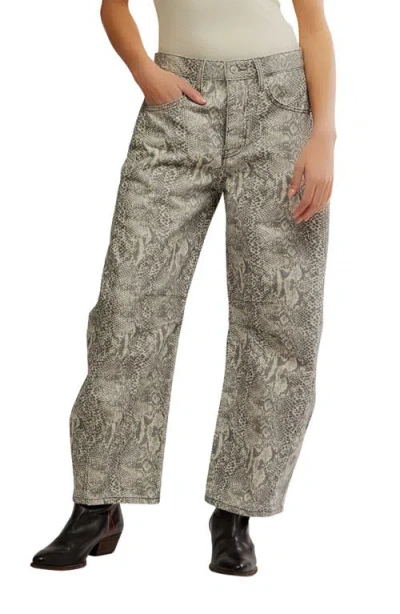 FREE PEOPLE FREE PEOPLE PRINT BARREL LEG JEANS