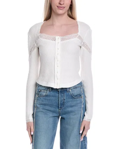 Free People Let's Party Cardigan In White