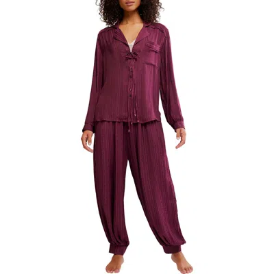 Free People Lets Sleep In Pajama Set In Purple
