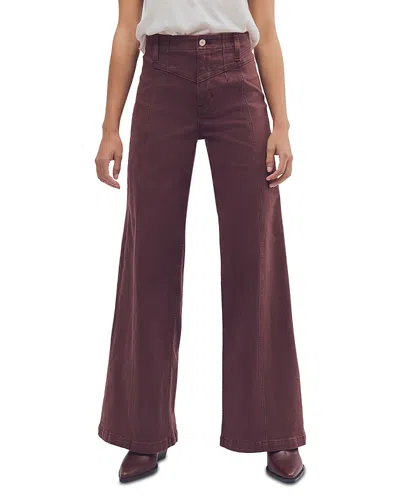Free People Libre Cotton Blend Corduroy Wide Leg Pants In Brown
