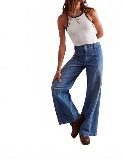 FREE PEOPLE LIBRE WIDE LEG JEANS IN GOODIE