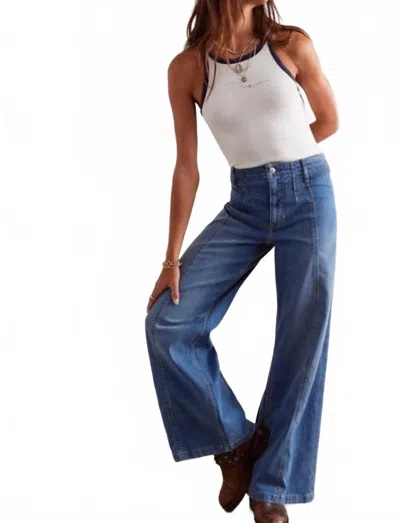 Free People Libre Wide Leg Jeans In Goodie Goodie In Multi