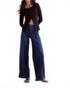 Free People Libre Wide Leg Jeans In Lock And Key In Blue