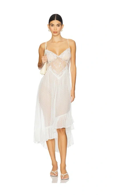 Free People Light My Fire Slip Dress In White