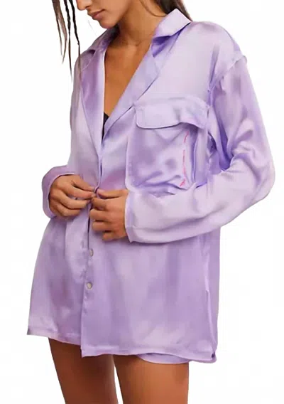Free People Like Honey Pajama Shirt In Orchid Bloom