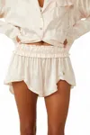 Free People Like Honey Satin Pajama Shorts In Multi