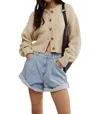 Free People Lila Crop Cardigan In Grey