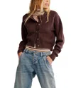 Free People Lila Button-down Cardigan In Potting Soil