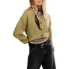 Free People Lila Crop Cardigan In Green