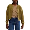 Free People Lila Crop Cardigan In Olive Branch