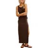 Free People Lilliana Texture Sleeveless Maxi Dress In Brown
