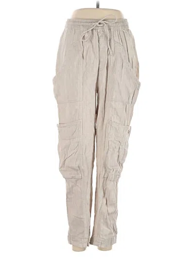 Pre-owned Free People Linen Pants In Gray