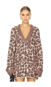 Free People Little Animal Pullover Sweater In Grey Antler Combo In Grey Antler Combo