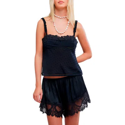 Free People Little Love Dot Tank In Black
