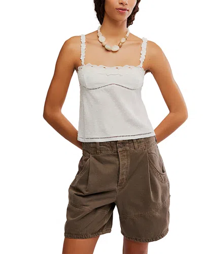 Free People Little Love Tank Top In White