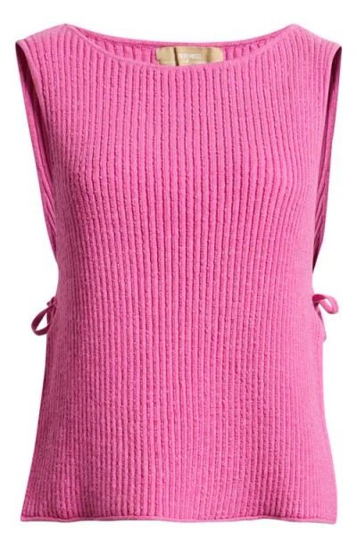 Free People Lizzie Side Tie Sweater Top In Pink