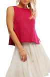 Free People Lizzie Rib Side Tie Sleeveless Cotton & Linen Sweater