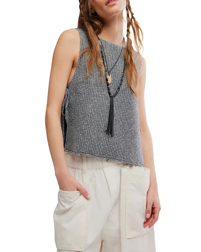 Free People Lizzie Side Tie Sweater Top In Gray