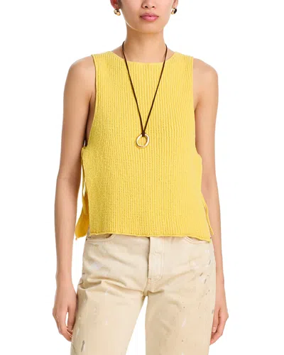 Free People Lizzie Side Tie Sweater Top In Yellow