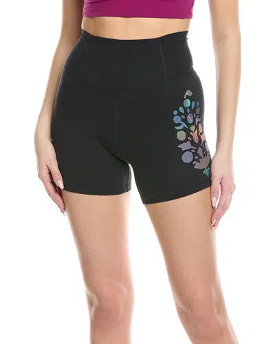 Free People Metallic Logo Never Better Bike Shorts In Black