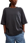 Free People Fp Movement Logo Tackle Oversize Cotton T-shirt In Gray