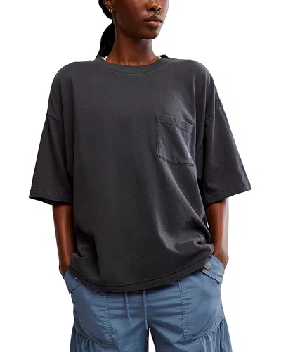 Free People Logo Tackle Oversize Cotton T-shirt In Black Combo
