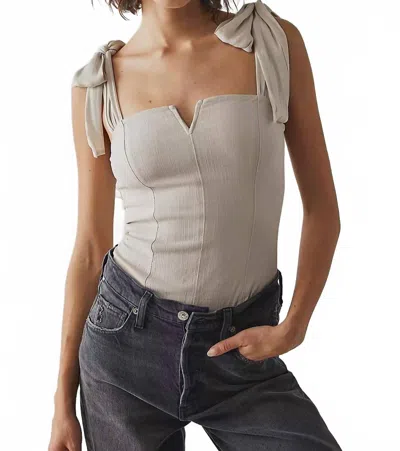 Free People Lola Bodysuit In Harvest Moon In Gray