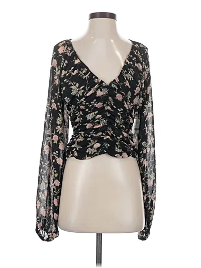 Free People Long Sleeve Blouse In Black