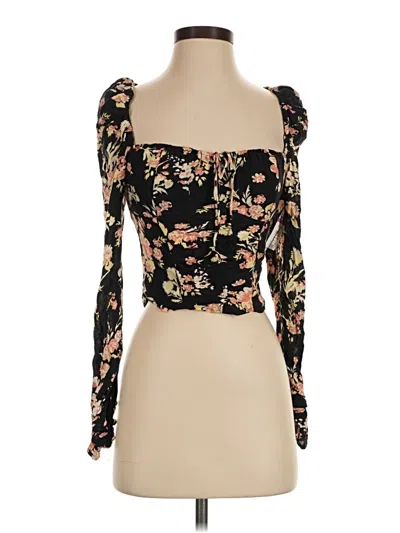 Free People Long Sleeve Blouse In Black