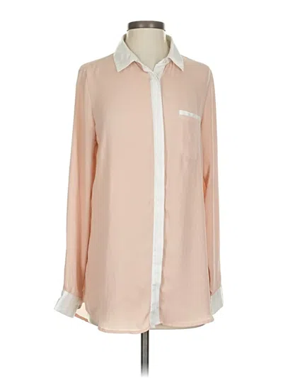 Pre-owned Free People Long Sleeve Blouse In Brown
