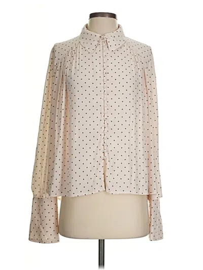 Pre-owned Free People Long Sleeve Blouse In Ivory