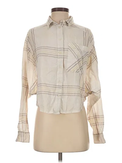 Pre-owned Free People Long Sleeve Blouse In Ivory