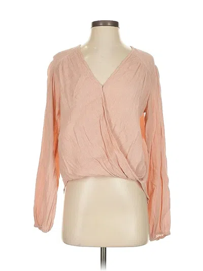 Pre-owned Free People Long Sleeve Blouse In Pink