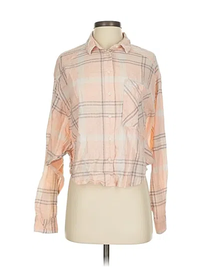 Pre-owned Free People Long Sleeve Blouse In Pink