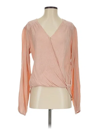 Pre-owned Free People Long Sleeve Blouse In Pink