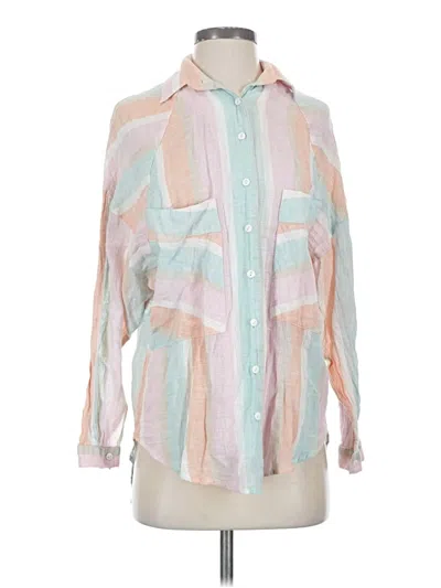 Pre-owned Free People Long Sleeve Blouse In Pink