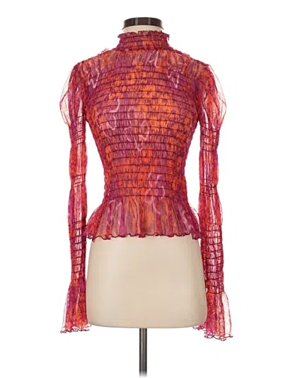 Pre-owned Free People Long Sleeve Blouse In Pink