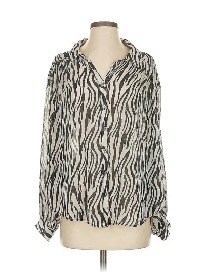 Pre-owned Free People Long Sleeve Blouse In White